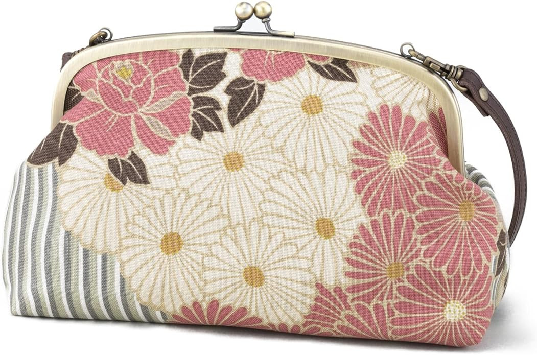 Vintage Kiss Lock Purses and Handbags Crossbody Bag/Made in Japan Japanese Evening Clutch Buckle ... | Amazon (US)