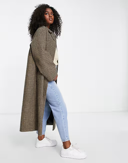 ASOS DESIGN plaid boyfriend coat | ASOS | ASOS (Global)