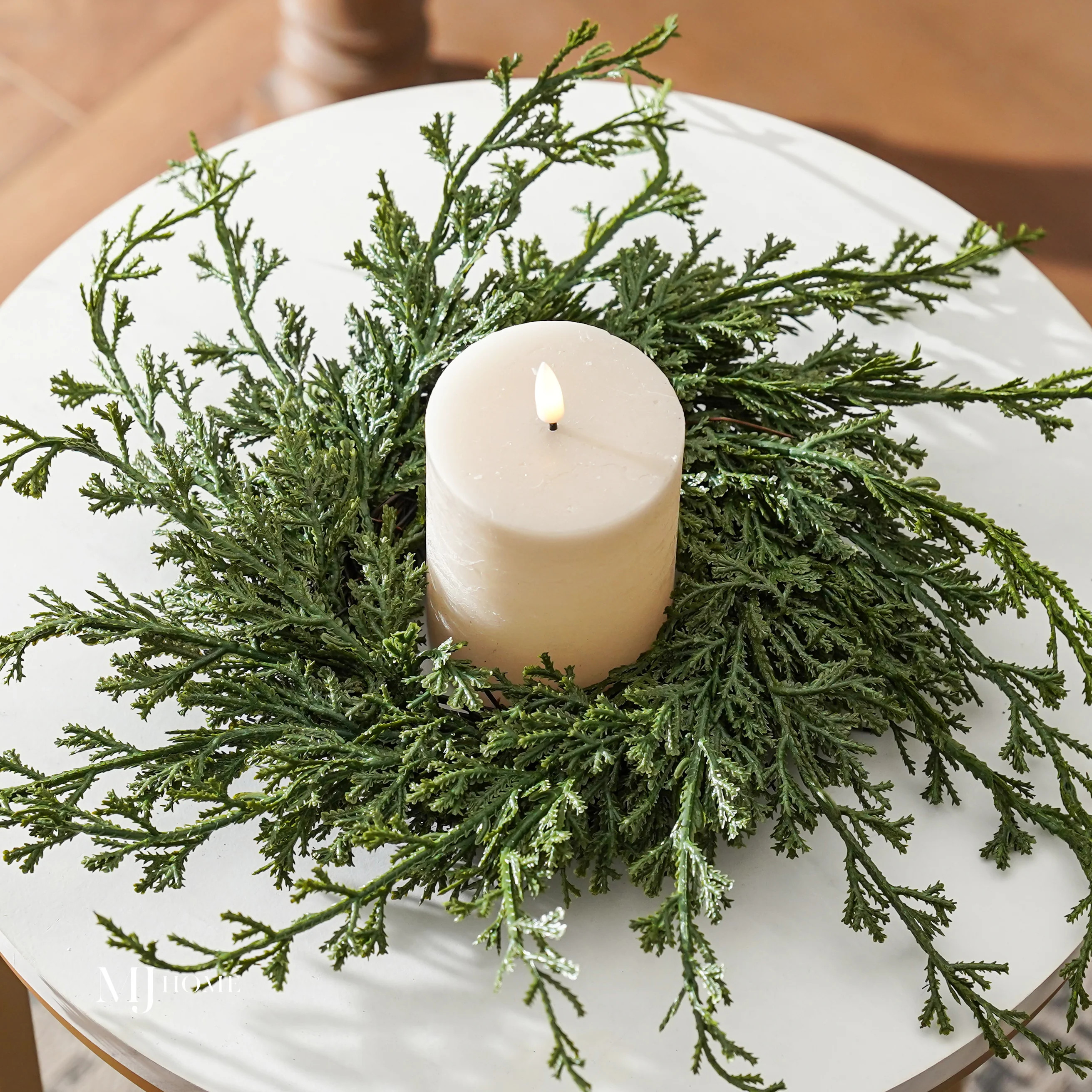 Real Touch Cedar Lake Candle Ring | MJHome