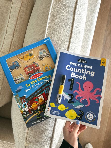 New toddler finds for Van. Love this Melissa and Doug book and puzzle set. And Van loves counting so I got this wipe and erase book and marker set 

#LTKkids #LTKfindsunder50
