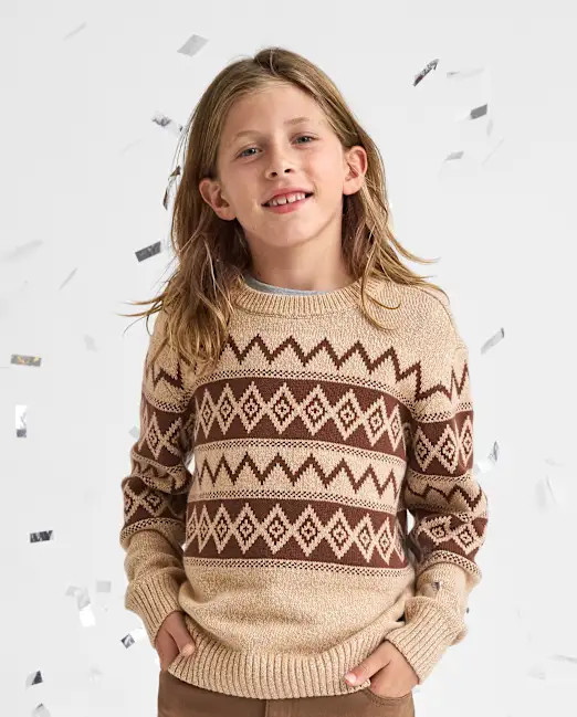 Boys Fairisle Sweater - brown | The Children's Place