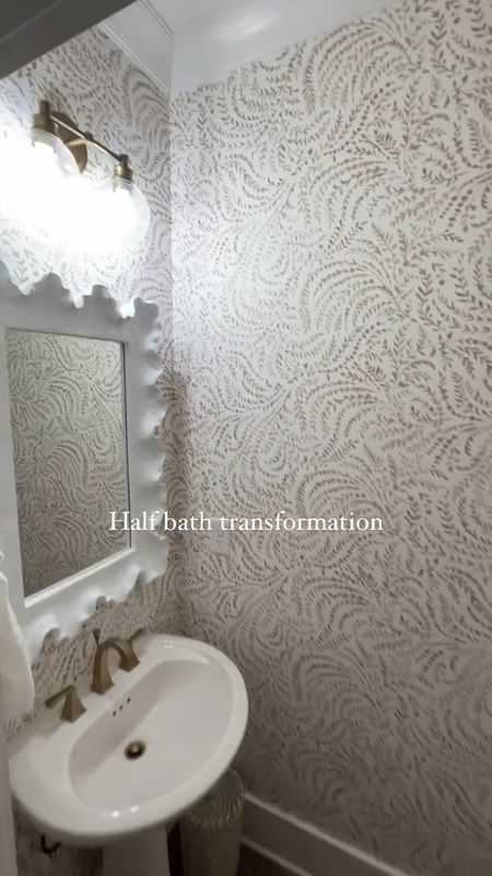 Half bathroom transformation 

#LTKhome #LTKVideo