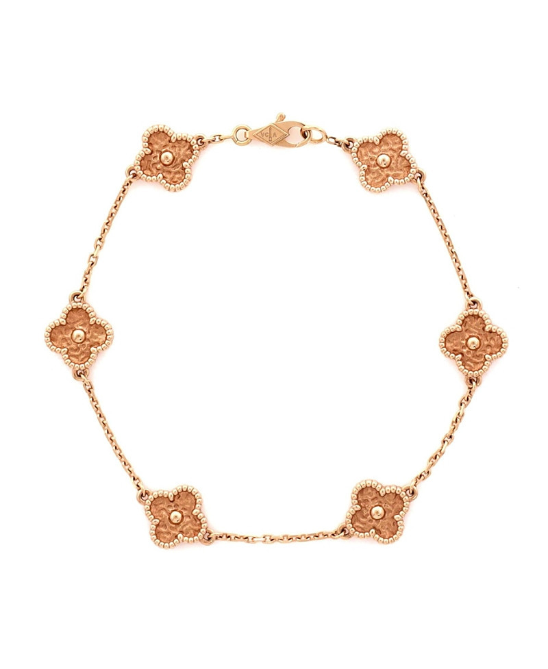 Pre-Owned Van Cleef & Arpels Sweet Alhambra 6 Motifs Bracelet 18K Rose Gold | Bloomingdale's (US)