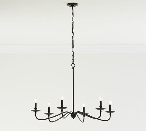 Lucca Iron Indoor/Outdoor Chandelier | Pottery Barn | Pottery Barn (US)