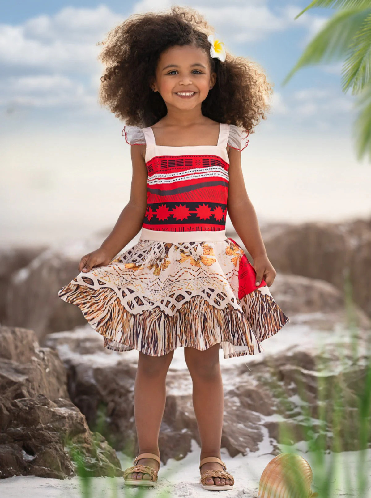 She Knows The Way Polynesian Princess Dress | Mia Belle Girls