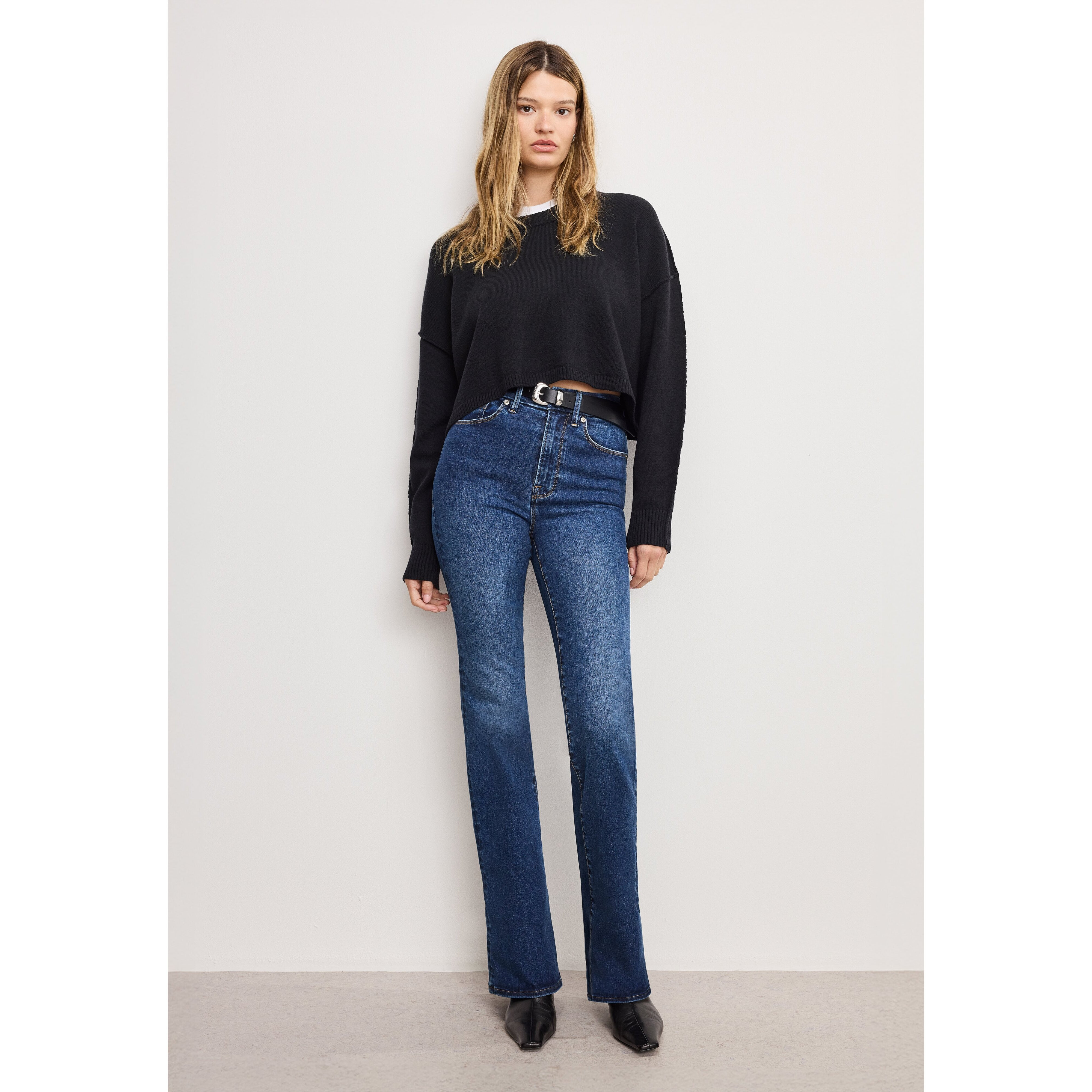 Women's Always Fits Good Classic Bootcut Jeans | Indigo, Size 00-4 | Good American by Khlo� Kardashian | Good American