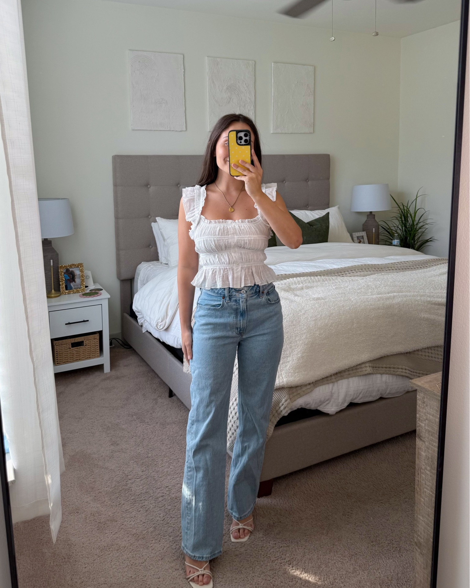 Light jeans - 24 short,
Red set - XS in both,
Blue dress - XS,
Open back top - XS,
Distressed Jeans - 24,
Linen pants - XS
White top & polka dot top from tj maxx but linking similar

#LTKootd #LTKgrwm #LTKPetite