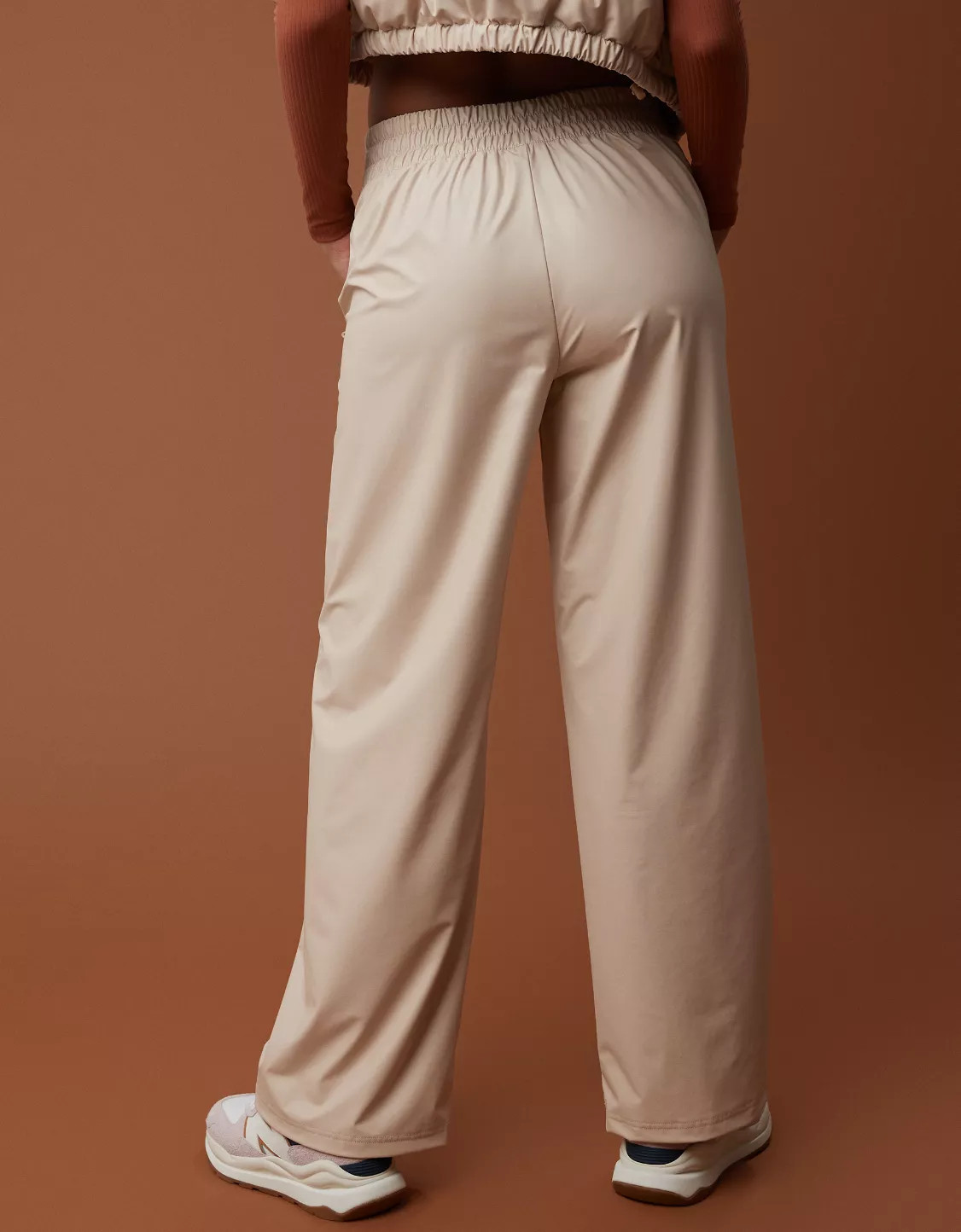 OFFLINE By Aerie Real Luxe Faux Leather Wide Leg Pant | Aerie
