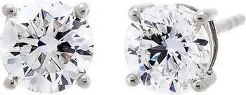 BY ADINA EDEN Lab Grown Diamond Solitaire Four Prong Stud Earring 14K | Nordstrom | Nordstrom