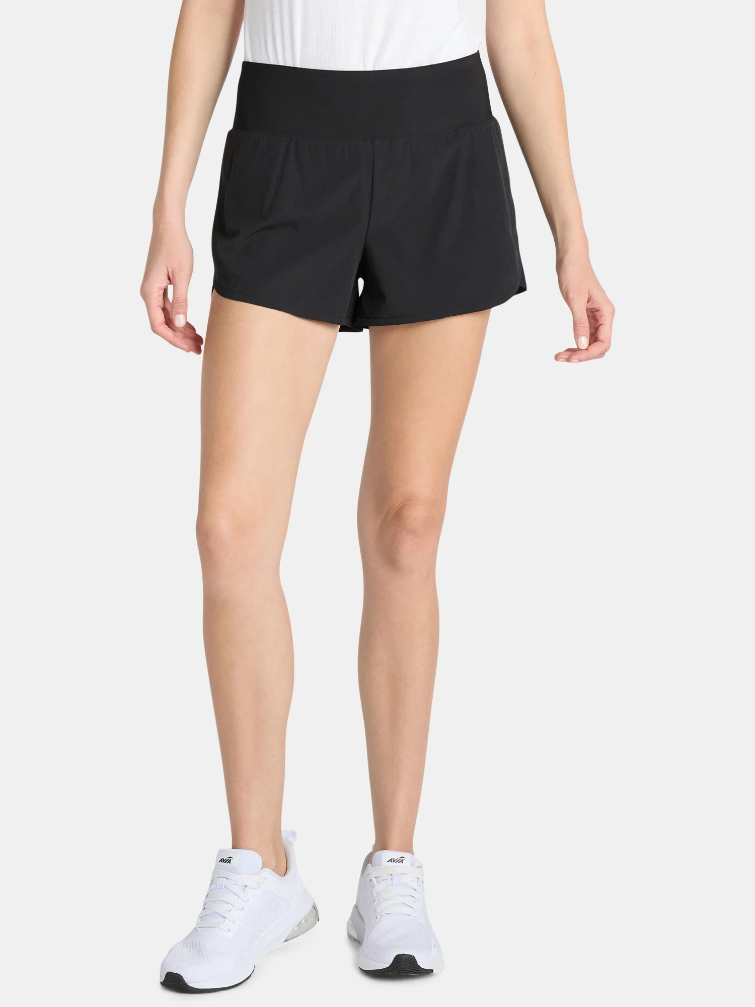 Avia Women's and Women's Plus Compression Waist Running Shorts, Sizes XS-4X - Walmart.com | Walmart (US)