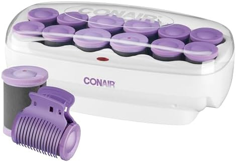 Conair Hot Rollers for Long, Medium & Short Hair, 12 Ceramic Flocked 1½-Inch and 1¾-Inch Heated... | Amazon (US)