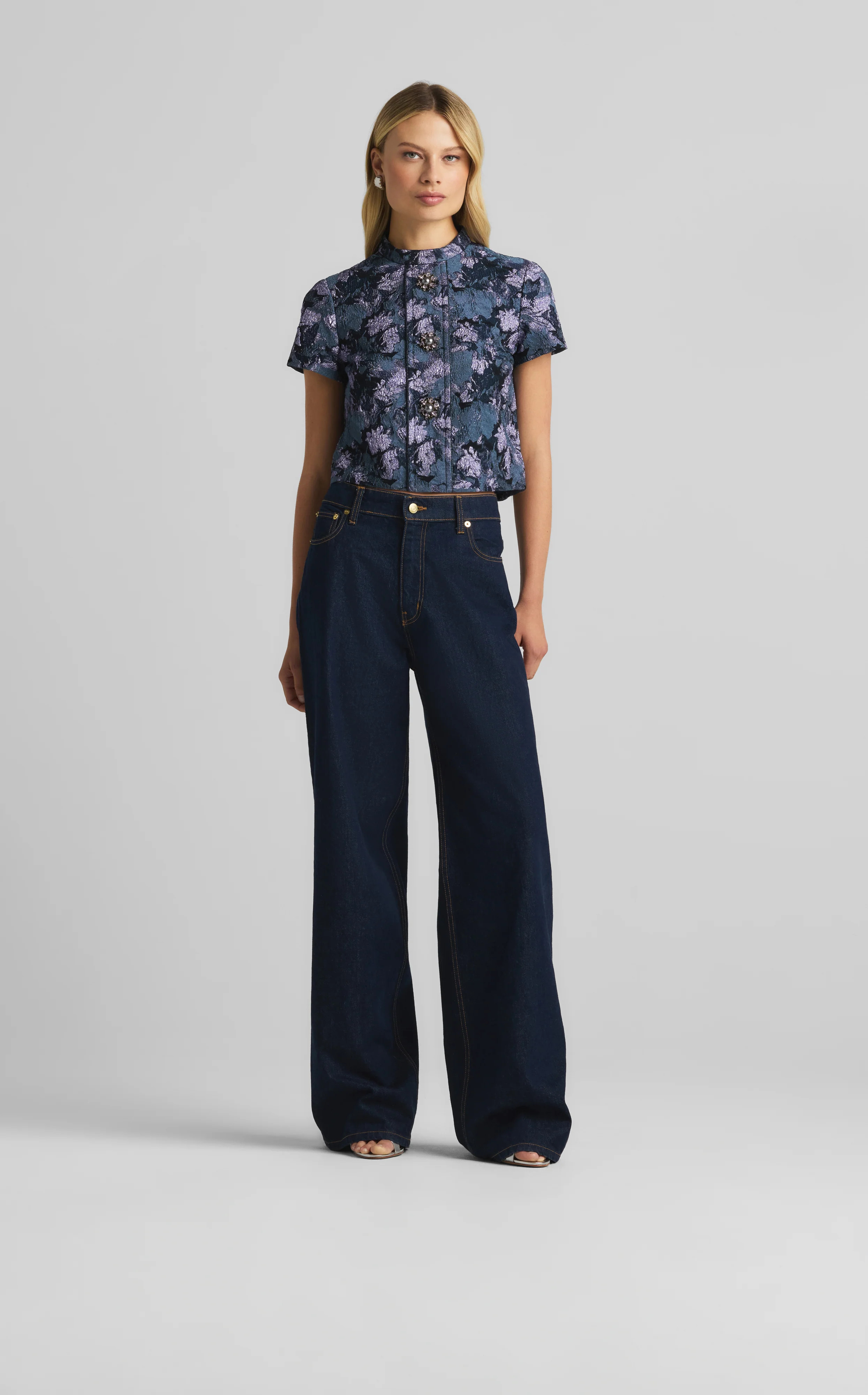 High Waist Wide Leg Jean | St. John Knits