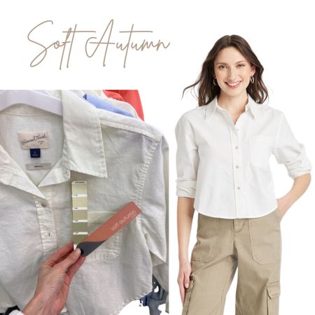 This cropped button-down shirt in “white” actually has a bit of a yellowish hue to it, which makes it perfect for the #softautumn color palette!

#LTKfindsunder50 #LTKstyletip #LTKxTarget