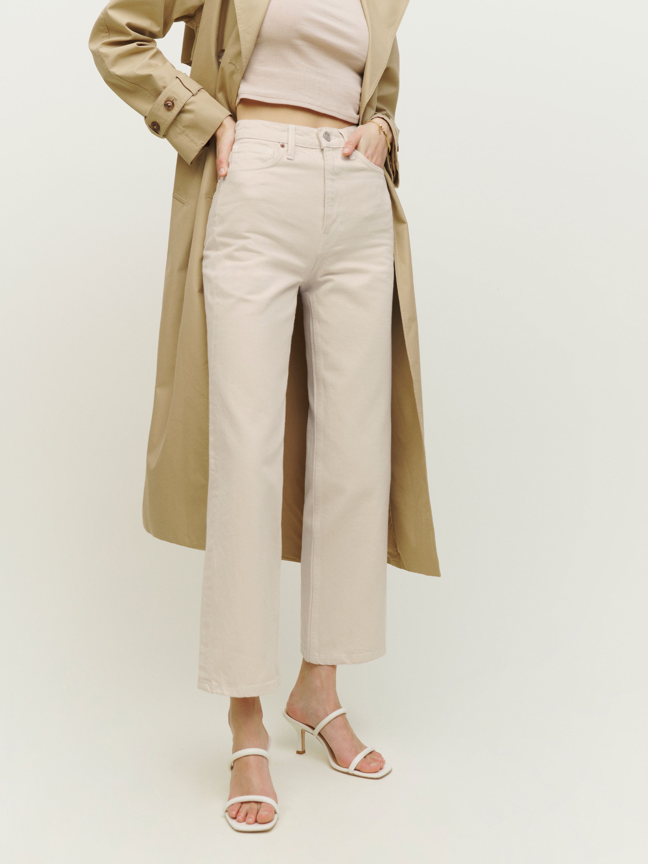 Wilder High Rise Wide Leg Cropped Jeans | Reformation (US & AU)