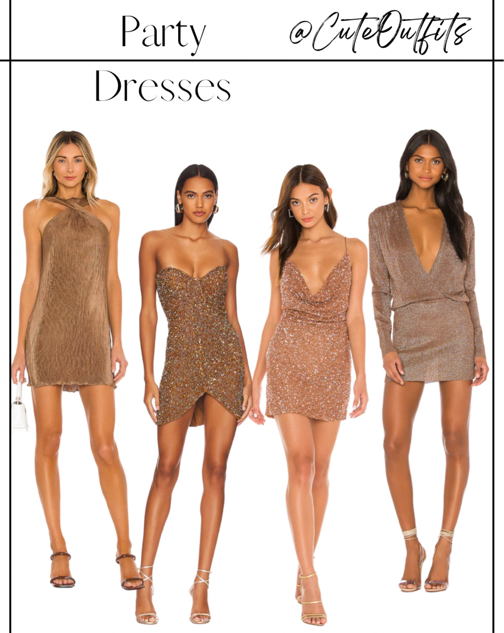 tan holiday dress Women's Forever Fabulous One Shoulder Sequin Mini Dress in Tan main image 0