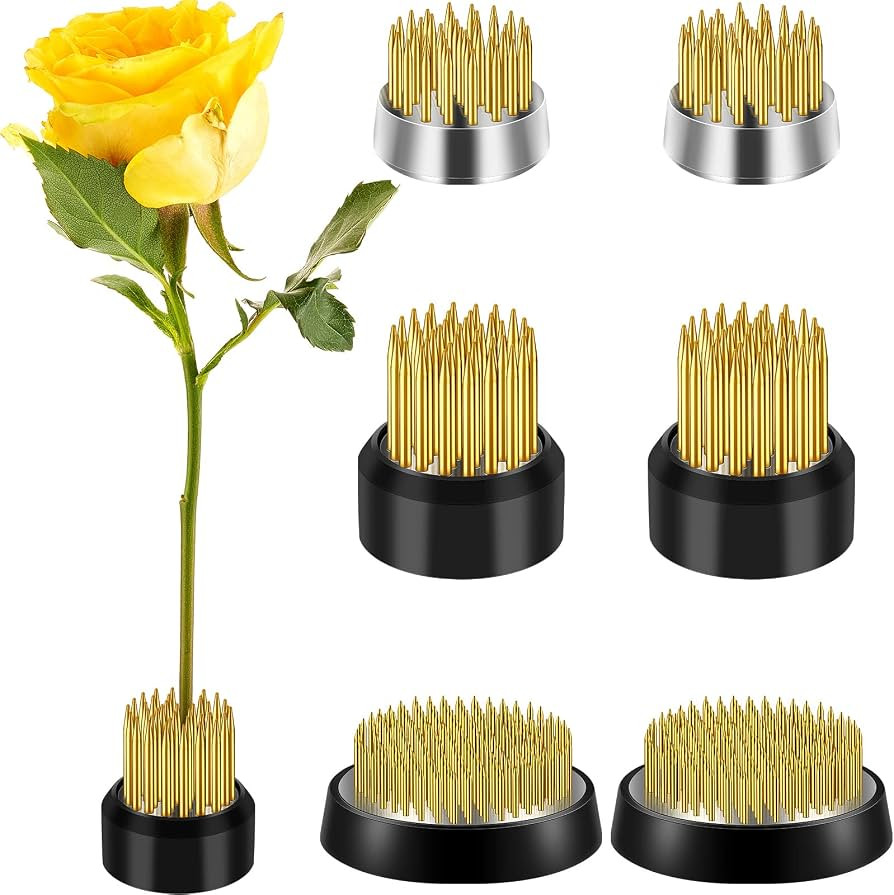 6 Pieces Flower Frogs Round Floral Flower Frogs for vases Holder Arranger Flower Fixed Tools Flor... | Amazon (US)