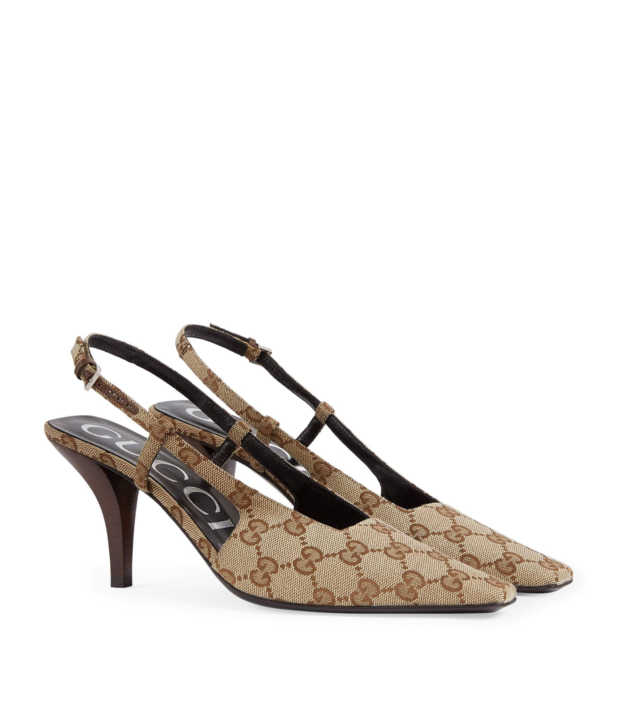 GG Canvas Slingback Pumps 75 | Harrods