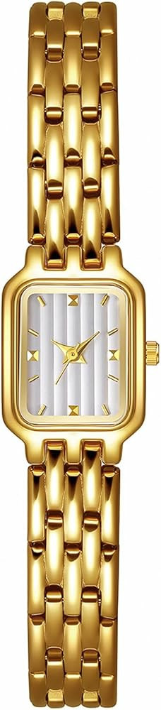 Fashion Watches for Women Rectangular Dress Watch Gold Silver Stainless Steel Vintage Bracelet Wa... | Amazon (US)
