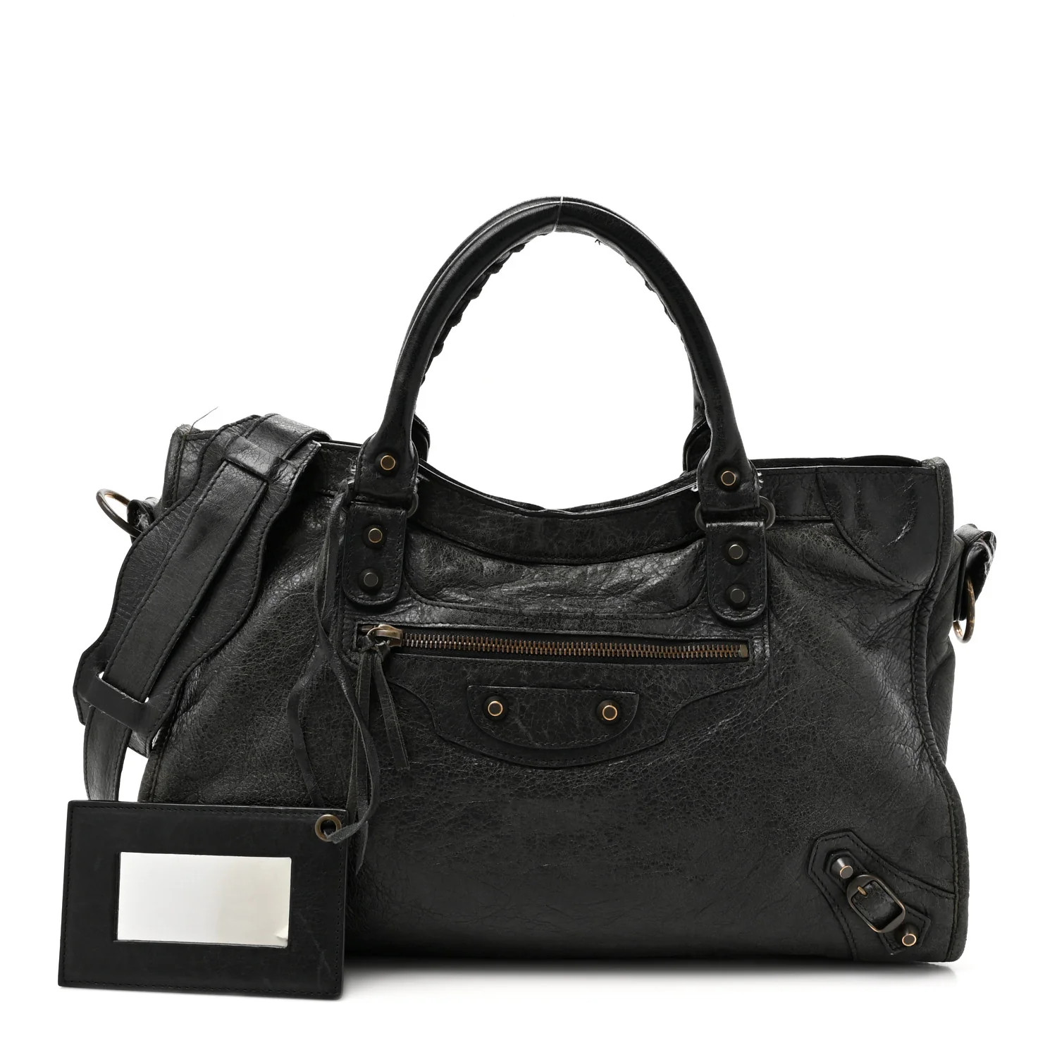 Agneau Classic Hardware City Black | FASHIONPHILE (US)