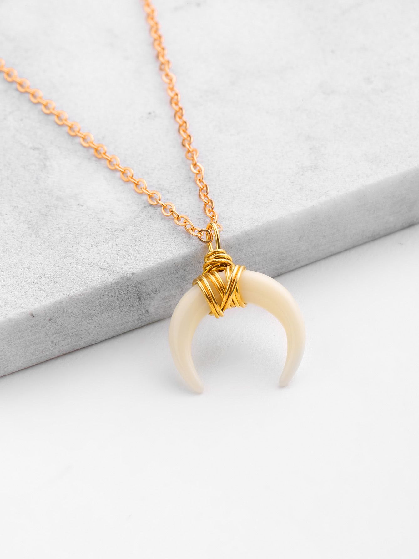 Moon Pendant Chain Necklace | SHEIN