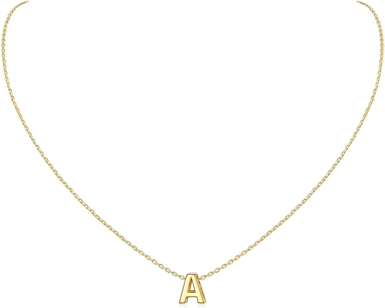 ChicSilver 925 Sterling Silver Initial Necklace for Women Dainty Letter Jewelry Personalized Gift... | Amazon (US)