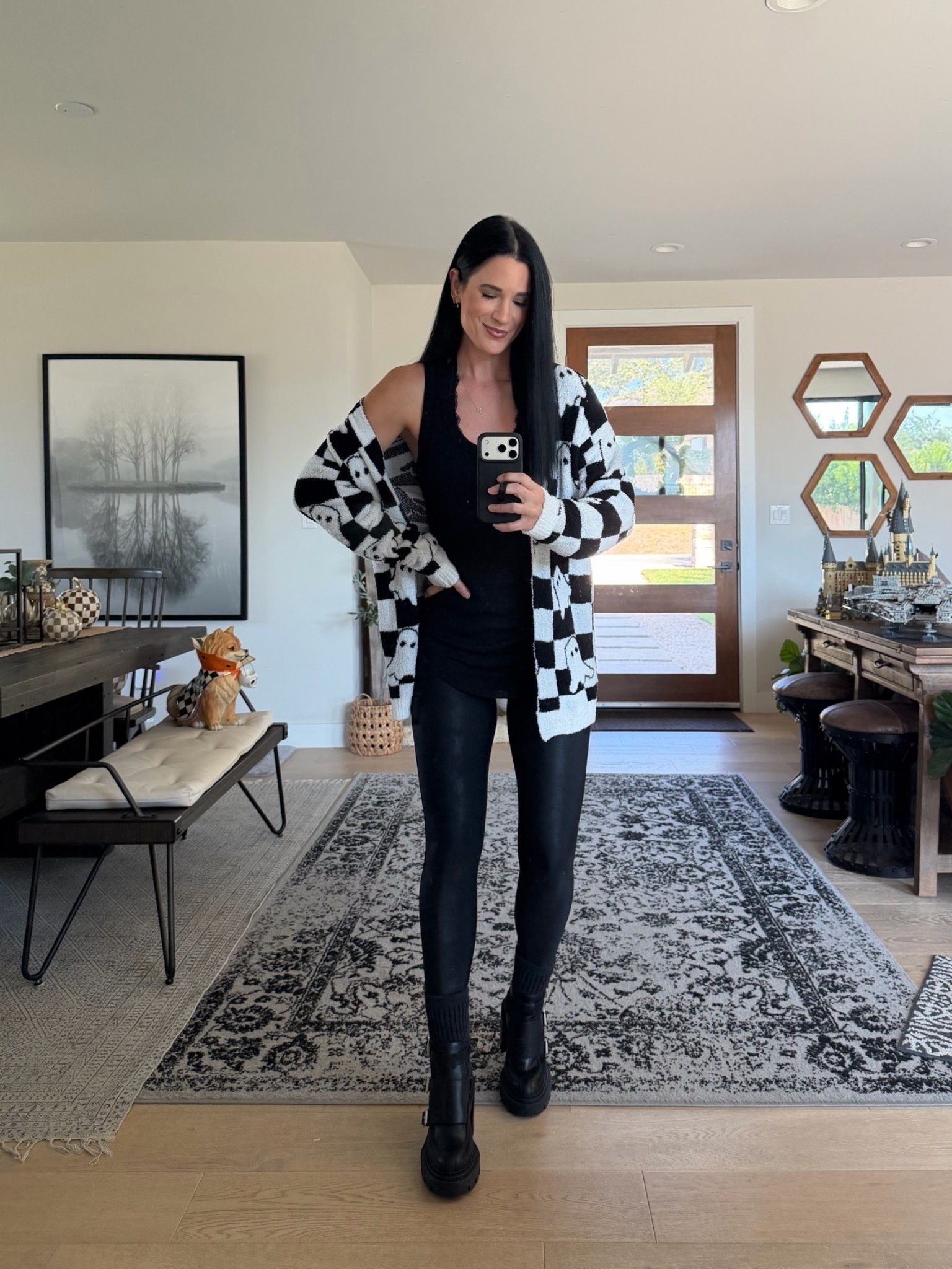 The cutest little ghost cardigan! My SPANX faux leather leggings are still on major sale. I’m in a small. Use code dtkxspanx for 15% off anything full price!

#LTKSaleAlert #LTKOver40 #LTKSeasonal