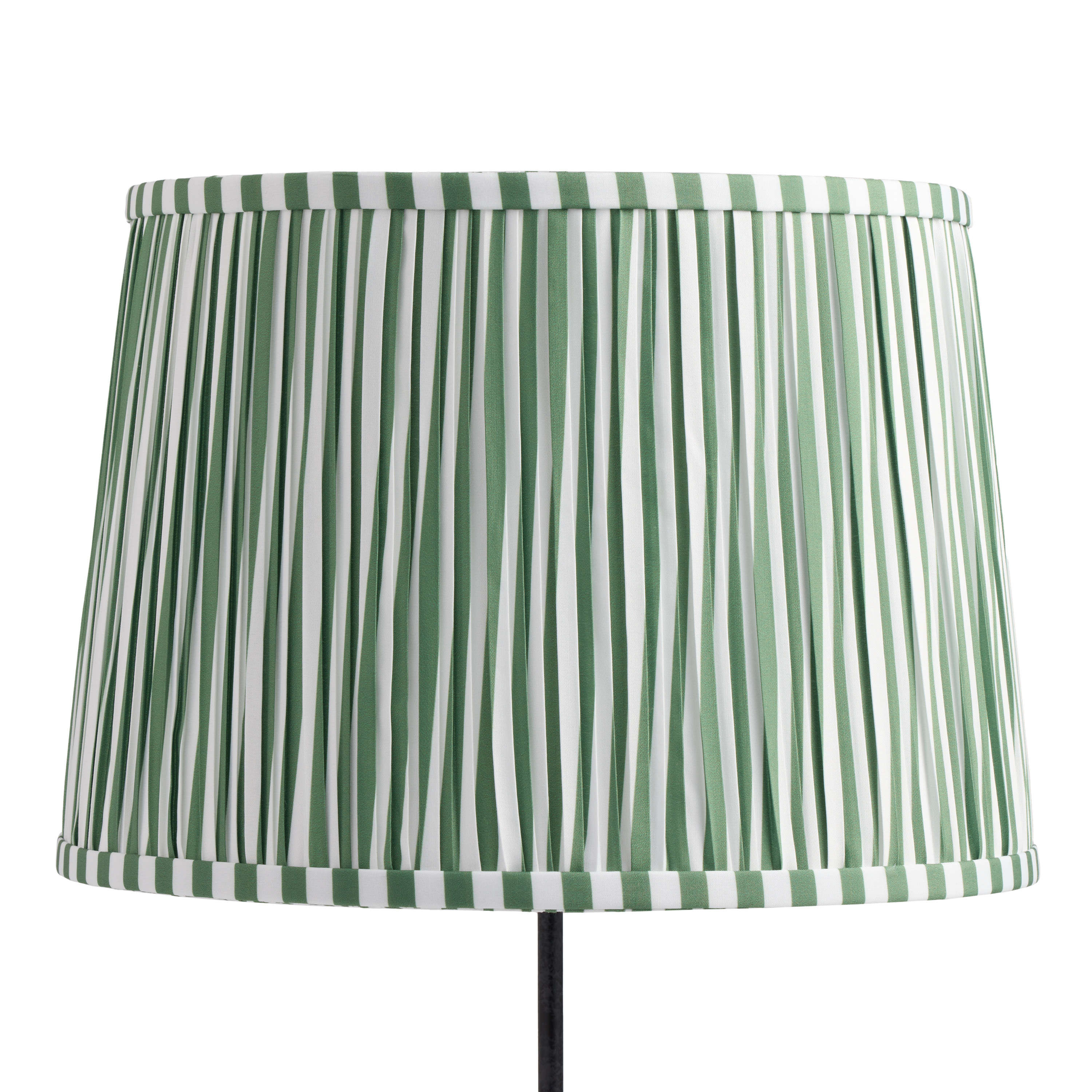 Green and White Cotton Offset Stripe Drum Table Lamp Shade | World Market