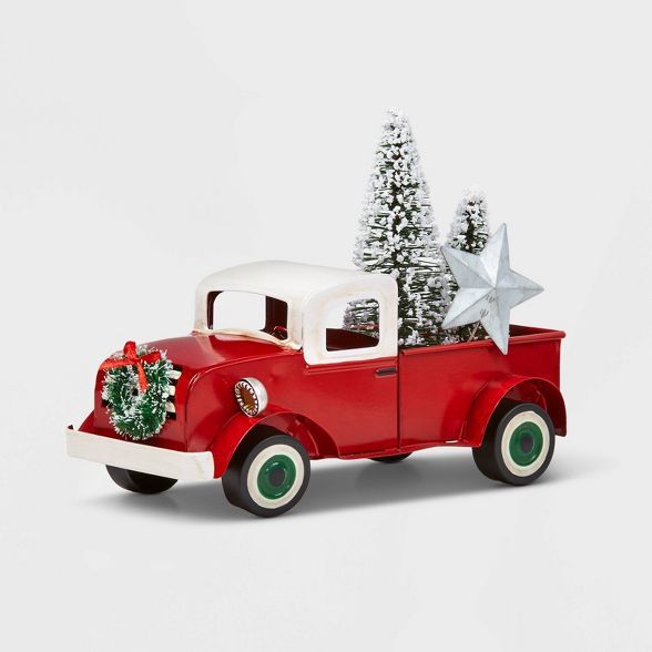 Small Metal Truck Decorative Figurine Red - Wondershop™ | Target