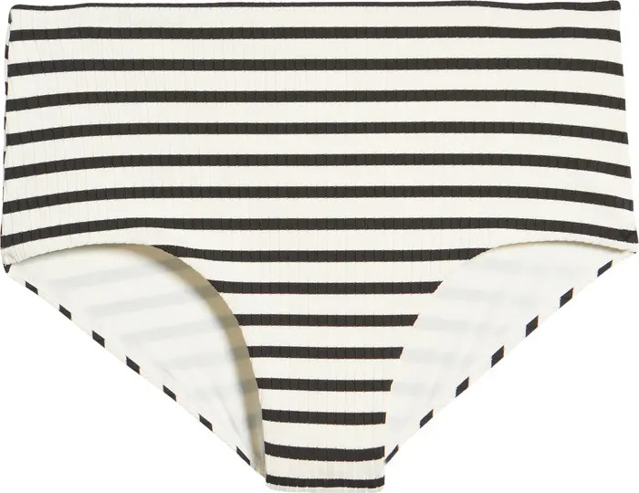 & Other Stories Stripe High Waist Bikini Bottoms | Nordstrom | Nordstrom