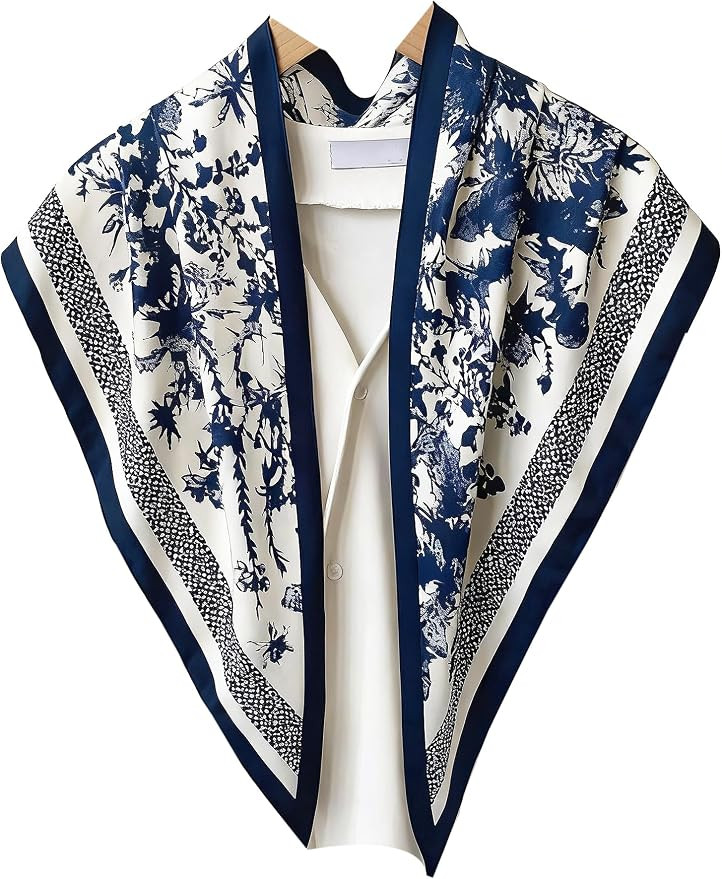 Triangle Shawls Scarf Head Hair Neck For Women Scarves Fashion Silk Feeling Lady Lightweight 51 *... | Amazon (US)