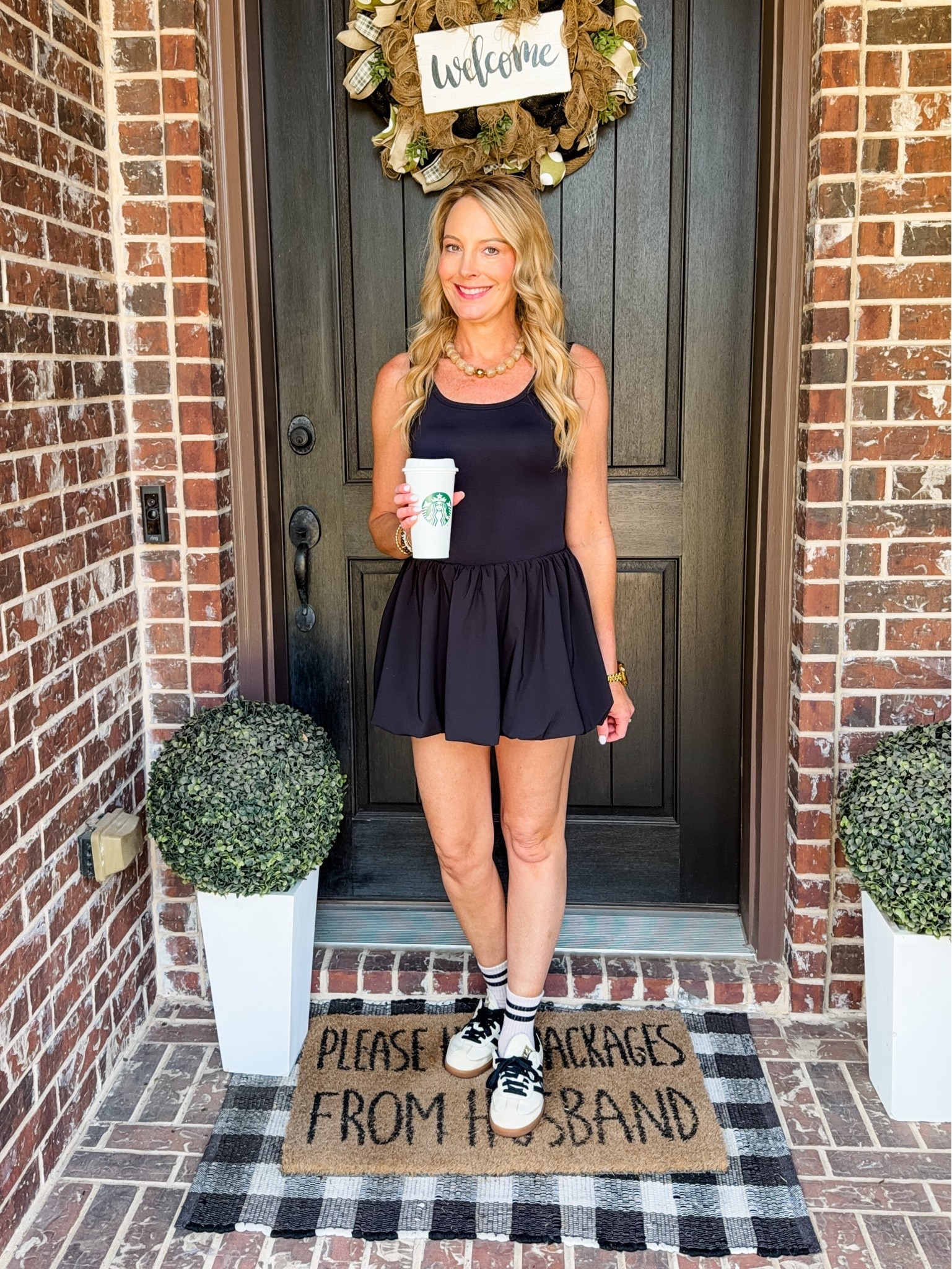 The cutest athletic dress! I am obsessed. This is so good. It’s comfy, has built in shorts and a phone pocket. I also love the bubble hem. 
I’m wearing a small. 

Athletic wear | athleisure | tennis dress | athletic dress | dresses | pickleball | easy outfits | summer outfits | casual outfits | travel outfits | vacation | Amazon

#LTKootd #LTKTravel #LTKActive