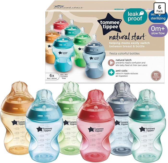 Tommee Tippee Natural Start Baby Bottles, Anti-Colic, 0m+, 9oz | Amazon (US)