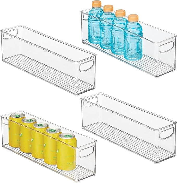 mDesign Plastic Kitchen Organizer - Storage Holder Bin with Handles for Pantry, Cupboard, Cabinet... | Amazon (US)