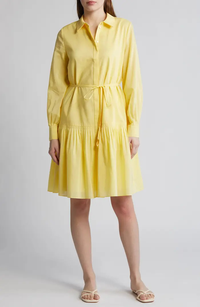 KOBI HALPERIN Viola Long Sleeve Cotton & Silk Shirtdress | Nordstrom | Nordstrom