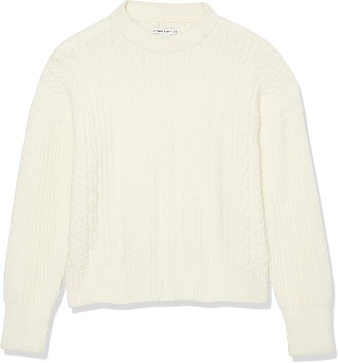 Amazon Essentials Women's Soft-Touch Modern Cable Crewneck Sweater (Available in Plus Size) | Amazon (US)