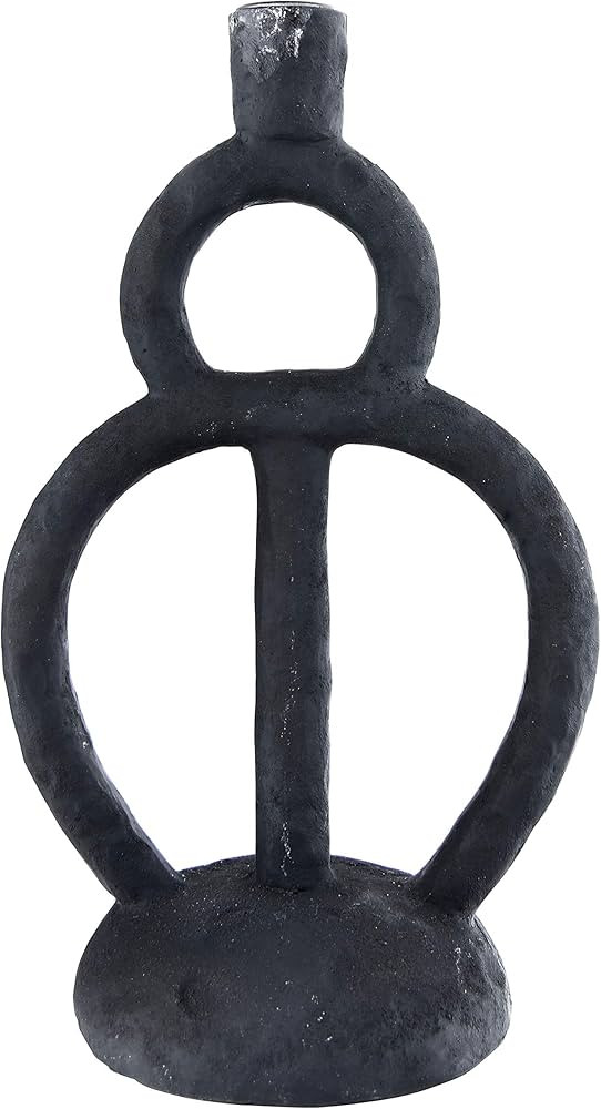 Bloomingville Abstract 11.5" H Resin Candleholder (Holds 1 Taper Candle Holder, Black | Amazon (US)