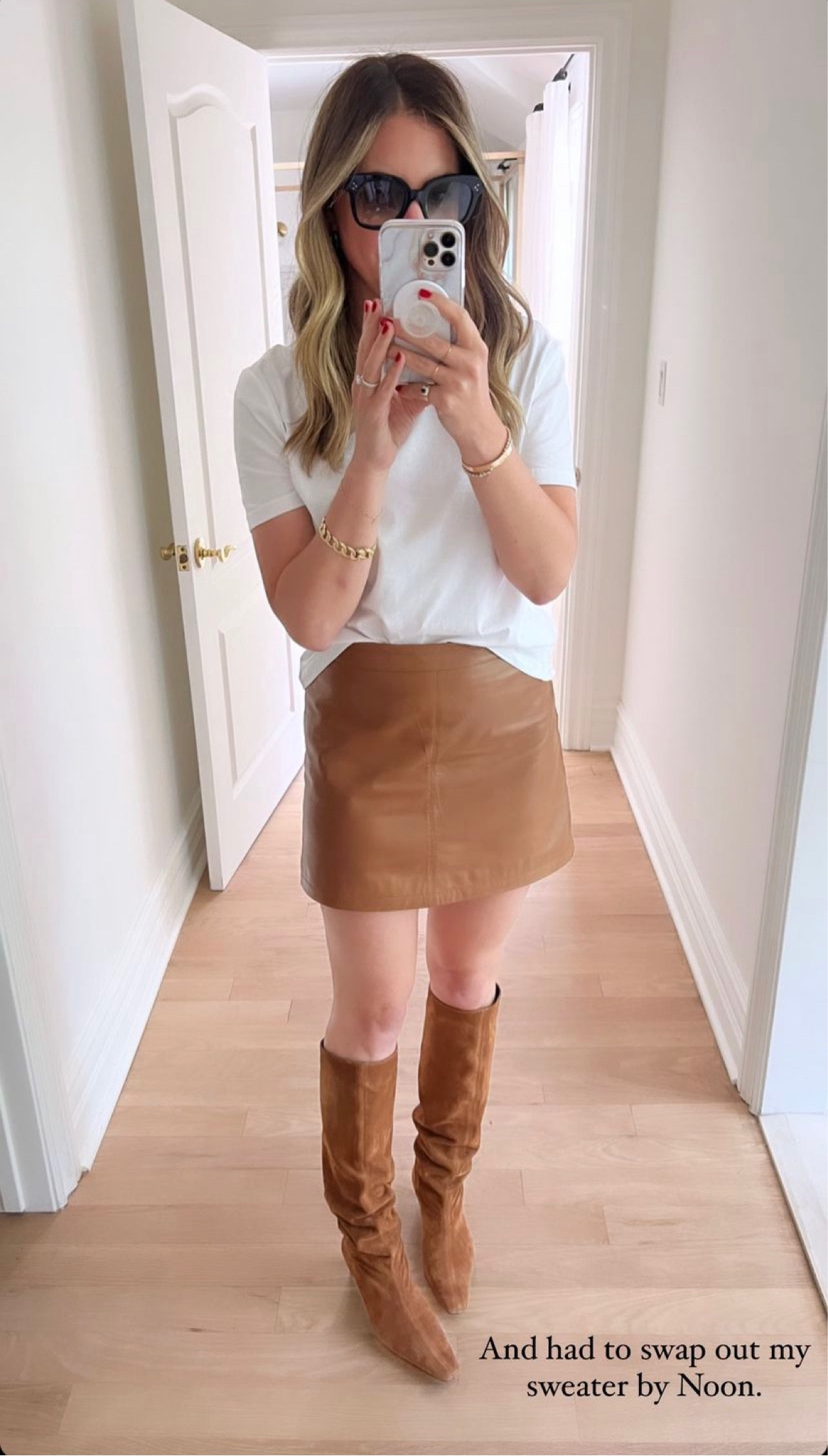 OOTD. Love these suede boots. Linked a similar skirt

#LTKshoecrush #LTKFind #LTKstyletip