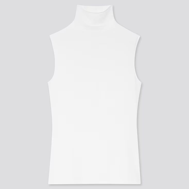 WOMEN AIRism UV PROTECTION HIGH-NECK SLEEVELESS T-SHIRT | UNIQLO (US)