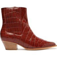Briani Crocodile Embossed Leather Bootie | Schutz (US)