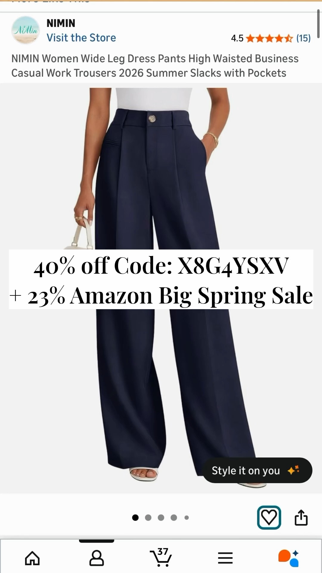 MAJOR SALE ALERT! 🚨 54% OFF!NIMIN Wide Leg Dress Pants are over half off right now! These are the ultimate "work to weekend" staple—super flattering, comfortable, and they look way more expensive than they are.

✨ Deal Price: $16.19 - $17.99 (Reg. $38.99)
✨ How to save: Use code X8G4YSXV + clip the Big Spring Sale coupon!
⏰ Ends 3/31—grab your colors before they sell out!

Perfect for the office or paired with a tee and sneakers. Amazon LTK sale alert for LTK petite size and LTK workwear

#LTKWorkwear #LTKPetite #LTKSaleAlert