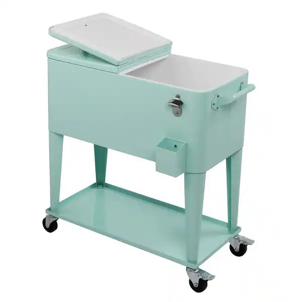 80QT Iron Spray Cooler with Shelf - 80QT - Mint Green | Bed Bath & Beyond