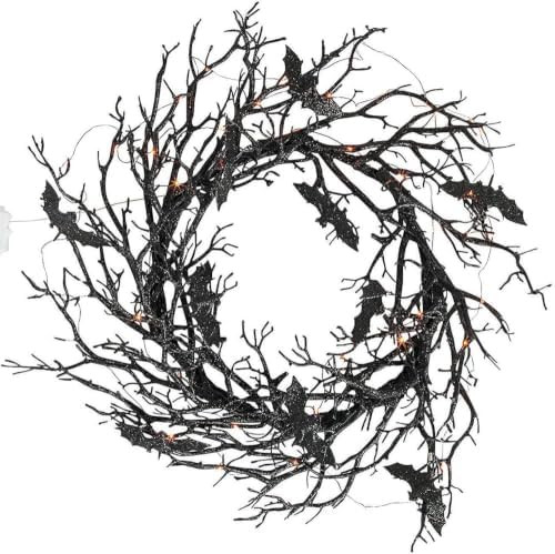 Fun Express 26" Light Up Black Bat Wreath | Amazon (US)
