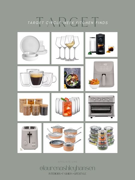 Target Circle Week kitchen finds! All of these kitchen pieces are functional, and on sale! Appliances, glassware, Tupperware, pots and pans, books and more! 

#LTKxTarget #LTKsalealert #LTKhome