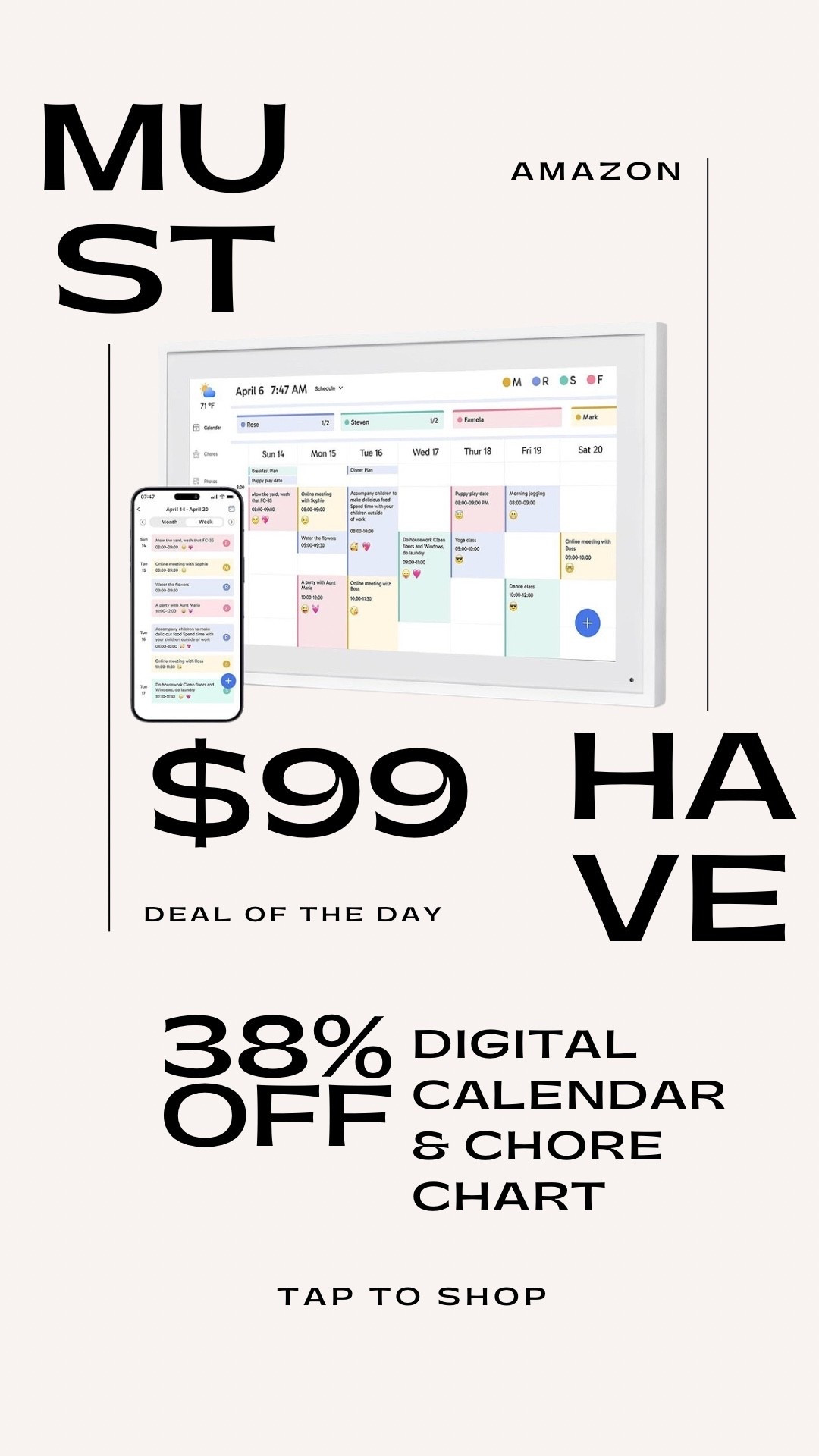 Digital calendar and chore chart that is a more affordable version of the skylight calendar. Get organized in 2026.

#LTKFamily #LTKFallSale

Follow my LTK @allthingsnew_home on the @shop.LTK app to view this post and get my exclusive app-only content!

#liketkit 
@shop.ltk
https://liketk.it/5p85s

Follow my LTK @allthingsnew_home on the @shop.LTK app to view this post and get my exclusive app-only content!

#liketkit #LTKHome #LTKmorningroutine #LTKmomlife #LTKdayinmylife
@shop.ltk
https://liketk.it/5IS4w

#LTKmomlife #LTKmorningroutine #LTKdayinmylife