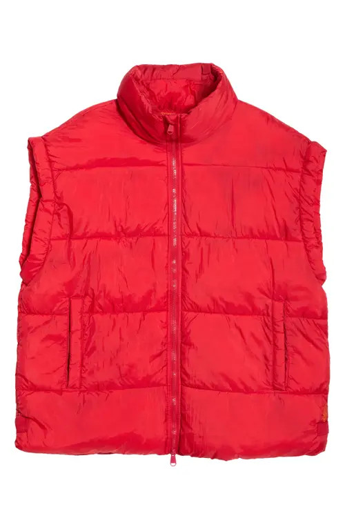 Free People In a Bubble Oversize Puffer Vest in Winterberry at Nordstrom, Size X-Small | Nordstrom