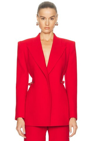 Gabriela Hearst Epona Blazer in Red | FWRD 