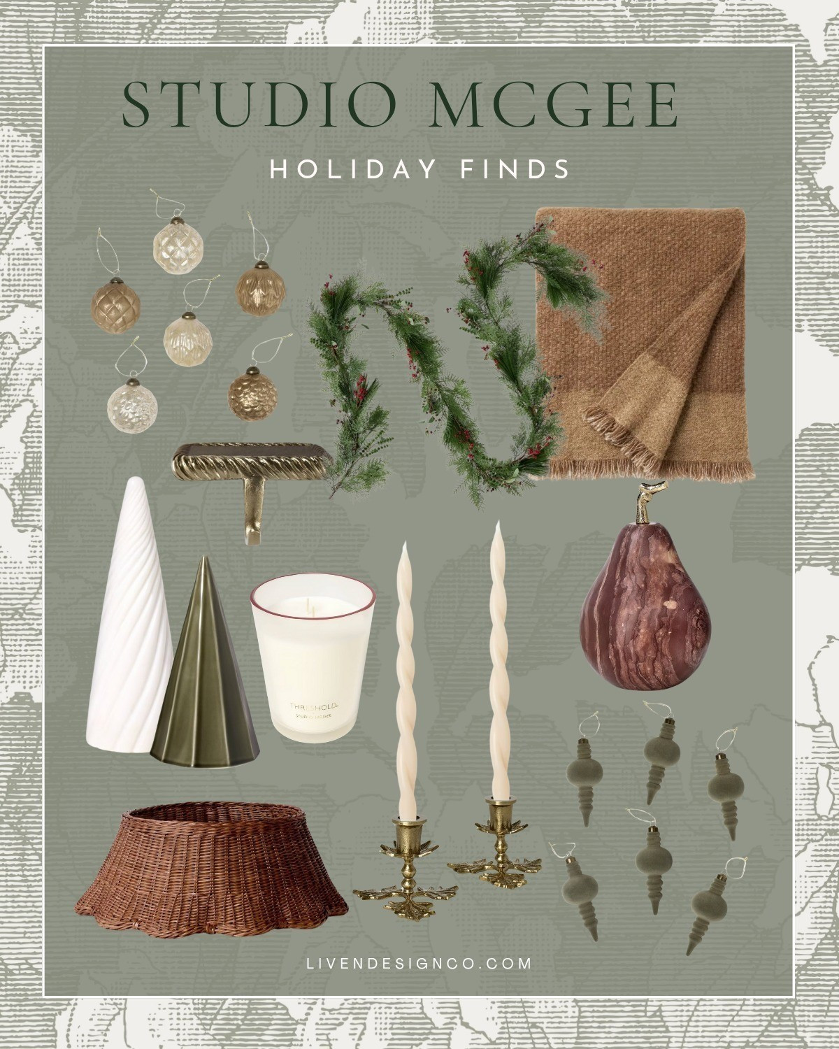 Studio McGee at Target holiday decor. Christmas decor. Holiday finds. Garland. Ornaments. Christmas tree decor. Throw blanket. Tree skirt. Stocking holder. 

#LTKHoliday #LTKHome #LTKSeasonal