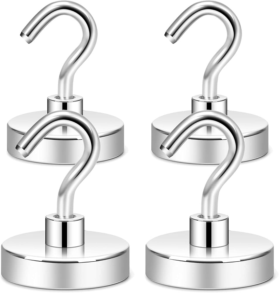 Neosmuk Magnetic Hooks Heavy Duty,130lb Super Strong Magnet with Hooks for Cruise Cabins, Large M... | Amazon (US)