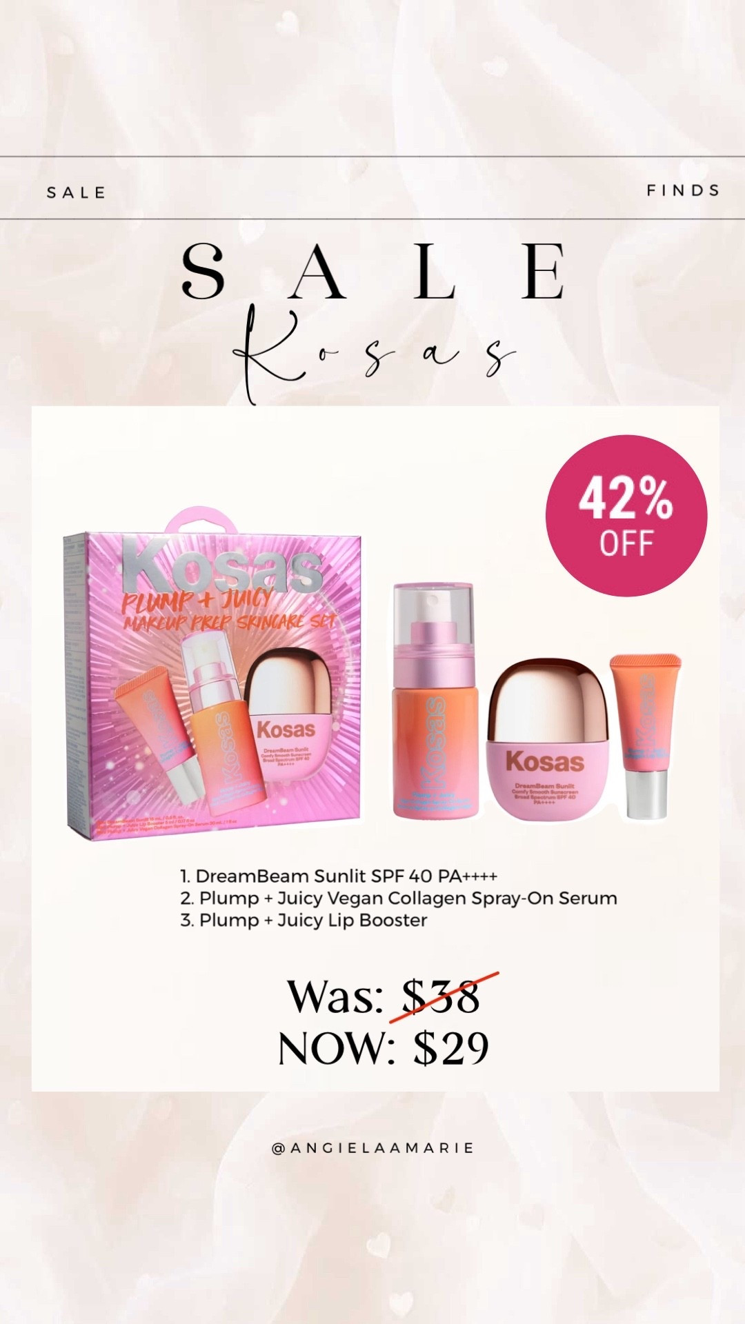 These best selling items from Kosas are on MAJOR SALE! The dream beam illuminating SPF is *chefs kiss* for your skin. 

Plus the brighten + blur set is $20 OFF! 🤯


.

#LTKWorkwear #LTKSwim #LTKFindsUnder50 #LTKWedding #LTKHome #LTKBaby #LTKMens #LTKSaleAlert #LTKFindsUnder100 #LTKStyleTip #LTKFamily #LTKU #LTKBeauty #LTKBump #LTKOver40 #LTKItBag #LTKParties #LTKTravel #LTKSeasonal #LTKShoeCrush #LTKKids #LTKMidsize #LTKActive #LTKPetite #LTKGiftGuide #LTKTall #LTKdayinmylife #LTKCyberWeek #LTKHoliday #LTKgrwm #LTKootd #LTKfitnessgoals #LTKmomlife #LTKmorningroutine #LTKselfcare #LTKstorytime #LTKfoodie #LTKvlog #LTKValentine #LTKNYFW