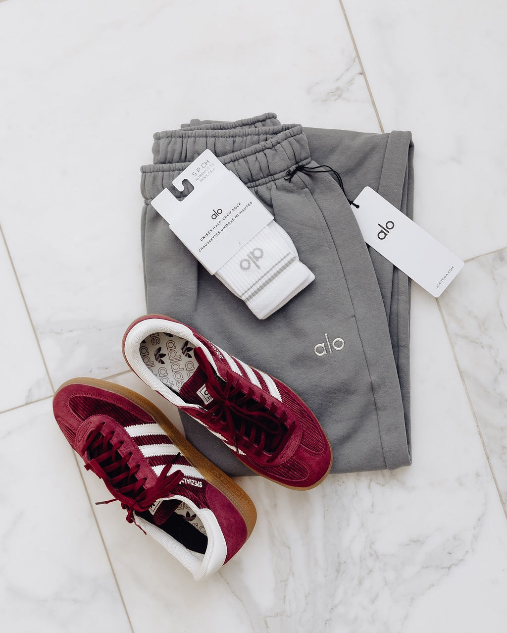 my favorite days always include comfy sweats, socks & chic sneakers too♥️

sweats run large if size down, sneakers run tts  

#LTKShoeCrush #LTKSaleAlert #LTKActive